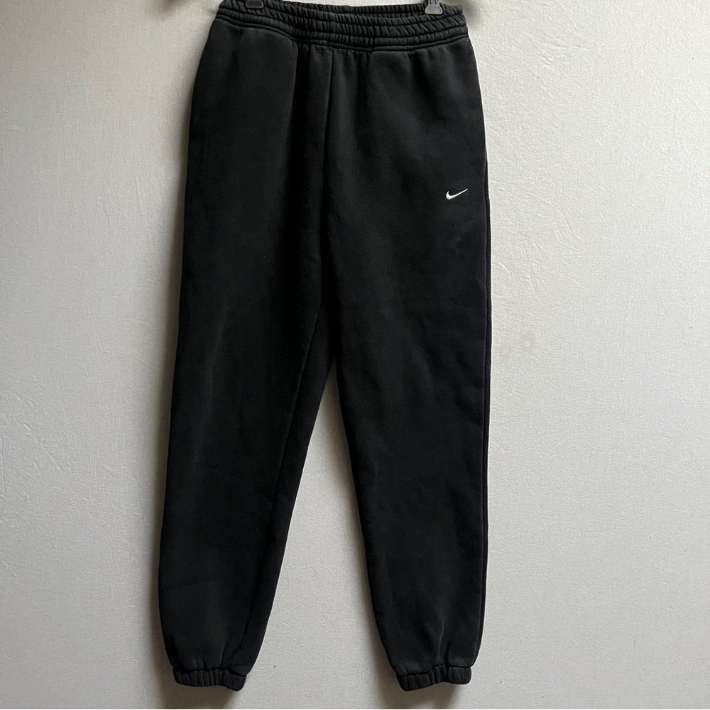 Nike Black Fleece Jogger Sweatpants Elastic Cuff Size S